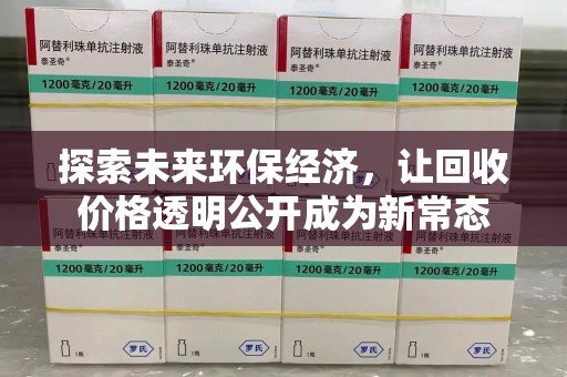 九江探索未来环保经济，让回收价格透明公开成为新常态