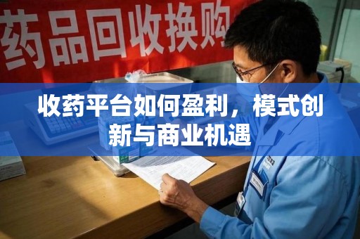 九江收药平台如何盈利，模式创新与商业机遇